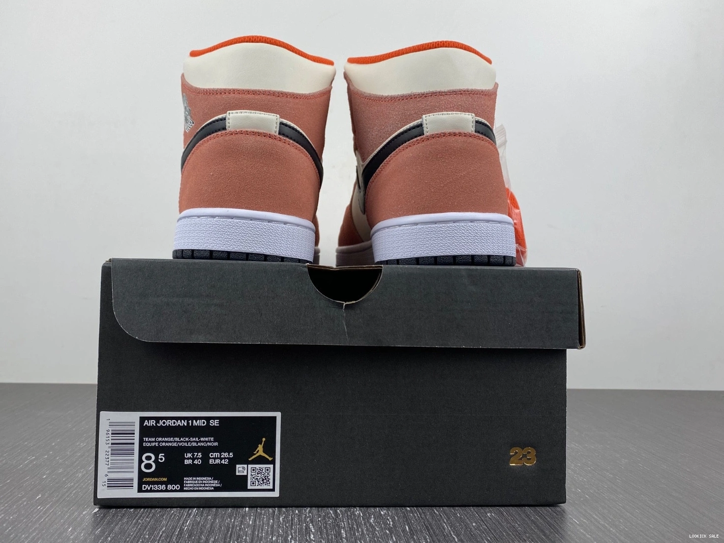 Rep DV1336-800 Mid 1 (GS) - Orange Jordan SE Suede 0519